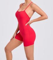 Traje deportivo de secado rápido de color sólido, cómodo para correr, pedalar, mango sin mangas de yoga - details 10