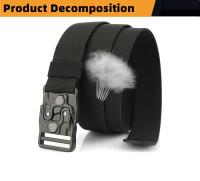 Nuevo estilo Cinturón informal de punto para hombre Diseño innovador de desmontaje rápido, cinturón táctico con hebilla de aleación, estilo informal para exteriores, desplazamientos, informal - details 10
