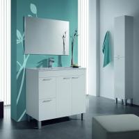 Mueble de Baño de 2 Puertas y 4 Patas Diseño Koncept Acabado en Blanco Brillante - details 3