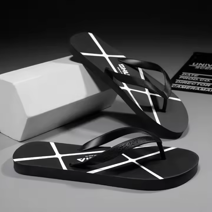 Zapatos de playa para hombre, chanclas de verano, zapatillas para exteriores, vacaciones informales, baño interior, chanclas antideslizantes, sandalias - 1