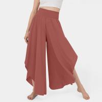 Ropa casual hippie de yoga de cintura alta de pierna ancha, pantalones para correr de mujer Palazzo bohemio de playa, gasa coreana - details 0