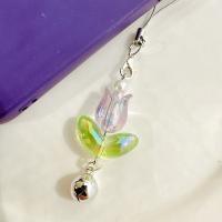 Y2K-abalorio de tulipán con flores estéticas para teléfono, colgante con cuentas, cordones para teléfono móvil, cadenas acrílicas Kawaii para teléfono, regalo de joyería - details 5