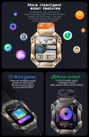 Reloj Inteligente Militar Resistente Duradero IP68 Impermeable 2,0' HD Pantalla Bluetooth para Android Ios Xiaomi - details 15