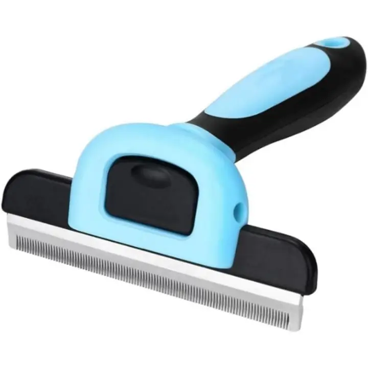 Cepillo para perros para el cuidado de mascotas - Peine para desenredar y deslanar para perros pequeños, medianos y grandes, gatos y caballos - Elimina el pelo suelto - 1