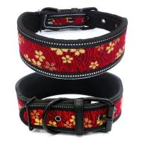 nailon reflectante perro, ustable, cómodo, acolchado, collares anchos mascotas para perros medianos y grandes, Collar de pastor - details 15