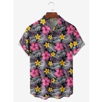 Camisas vaqueras de playa con solapa de estilo cubano para fiesta navideña de Hawaii Rales, camisas de manga corta para mujer - details 6