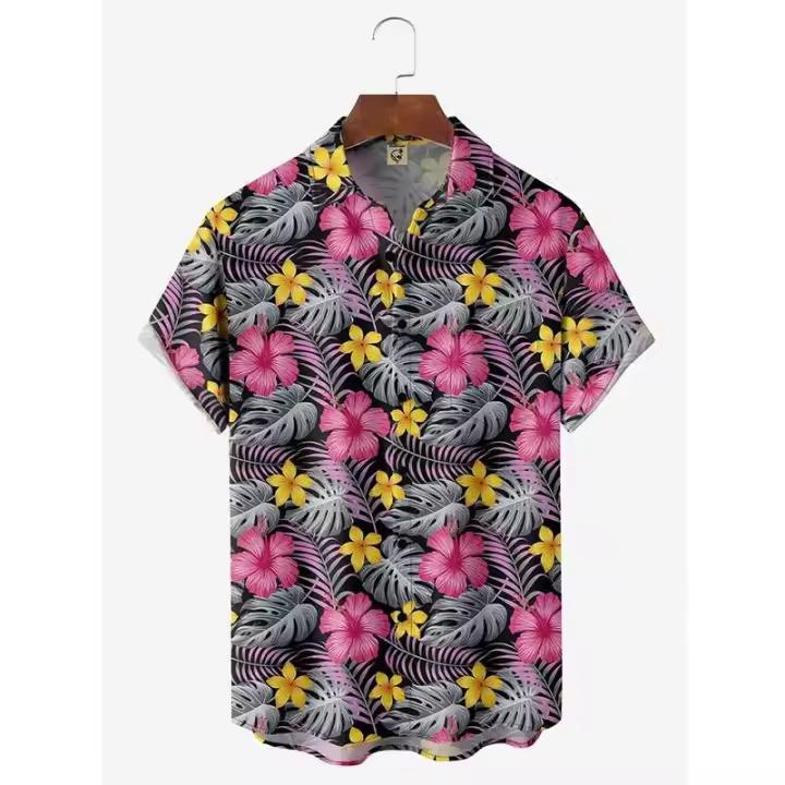 Camisas vaqueras de playa con solapa estilo cubano para fiesta navideña de Hawaii Rales, camisas de manga corta para mujer - 1