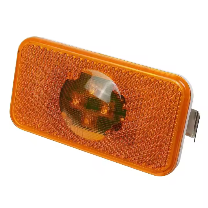 Luz LED de posición lateral para coche y camión, lámpara indicadora ámbar de 24V, 4 LED, FM/FH, Volvo - 1