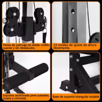 Máquina de Musculación Multiestación Musculación,Maquina Multifuncion Musculacion para Estación de dominadas con Pesas,Maquina Gimnasio para Fitness Gimnasio en Casa, Ejercitar Parte Superior Cuerpo - details 4