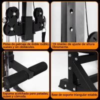 Máquina de Musculación Multiestación Musculación,Maquina Multifuncion Musculacion para Estación de dominadas con Pesas,Maquina Gimnasio para Fitness Gimnasio en Casa, Ejercitar Parte Superior Cuerpo - details 4