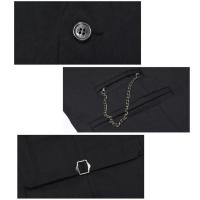 Chalecos para hombre con cuello en V, sin mangas, con botones y bolsillos, chaleco de traje a la moda. - details 18