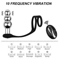 Leten Vibrador de 10 Velocidades Enchufable con Anillo Masajeador Prostatal de Control Remoto Inalámbrico Juguete Sensual para Hombres - details 0