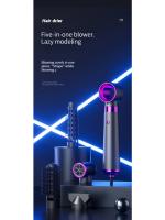 Secador de pelo 5 en 1 multifuncional Peine de aire caliente, rizador automático, peine de pelo liso, secador de pelo, herramienta de estilo de salón, secado rápido - details 0