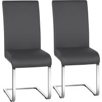 2 Piezas Sillas de Comedor Sillas de Oficina Conferencia Altura 47cm Carga Máxima 135kg Blanco - details 26