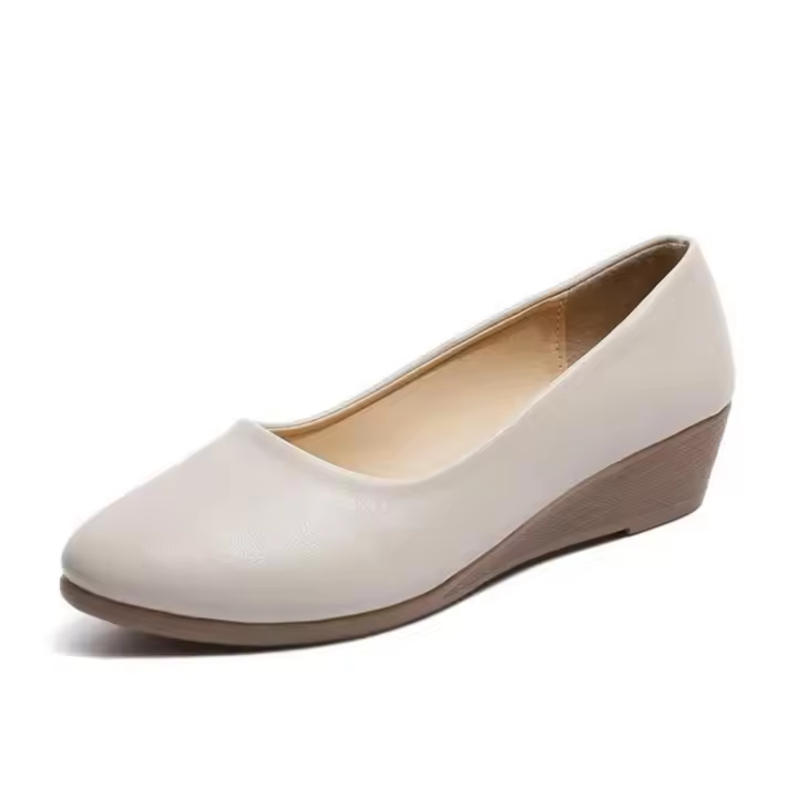 Primavera otoño zapatos planos de mujer de alta calidad zapatos de mujer de moda punta redonda zapatos antideslizantes Ballet de goma calzado acogedor de talla grande - 1