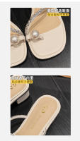 Zapatillas de Tacón Grueso y Perla de Diamante de Imitación Diseño de Cabeza Cuadrada Tacón Alto - details 4