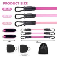 Banderas de Resistencia con Correa para el Tobillo Cuerdas para Fortalecer la Cadera y las Piernas para Fitness, Yoga en Casa, Entrenamiento de Flexibilidad, Equipo de Gimnasio - details 2