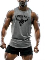 Camisetas sin mangas para hombre fuerte a la moda, chaleco de gimnasio sin mangas con estampado 3D, ropa informal suelta, camisetas deportivas transpirables para exteriores - details 3