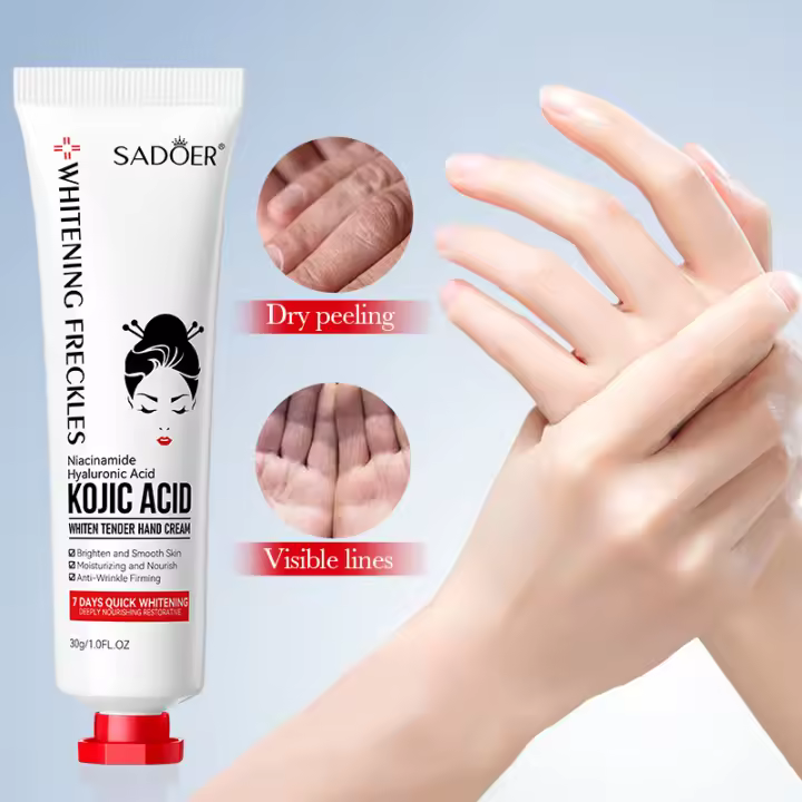 SADOER crema de manos de Ácido Kójico hidratante nutritiva cremas de manos hidratantes belleza manos productos para el cuidado de la piel - 1