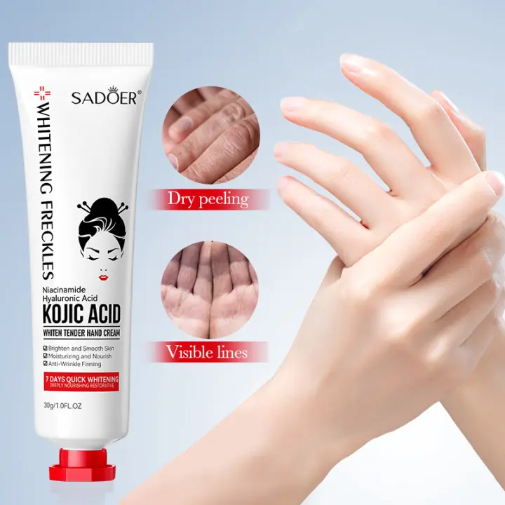SADOER crema de manos de Ácido Kójico hidratante nutritiva cremas de manos hidratantes belleza manos productos para el cuidado de la piel - 1