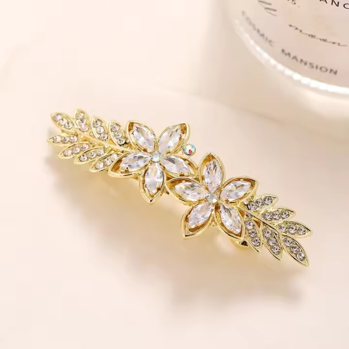 Nueva pinza para el cabello de perla, mariposa, flor de cristal y circonia para mujeres, moda primavera, accesorio de peluquería. - 1
