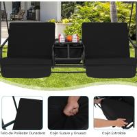 Bolsa Térmica Exterior para 2 Personas Columpio de Jardín con Toldo Ajustable y Cojines Extraíbles - details 15