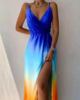 Irt largo con camisola, traje para mujer, cuello en V, sin mangas, largo hasta la rodilla perfecto - details 10