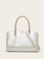 Bolsa de almohada de charol 2025 primavera y verano nuevo bolso brillante bolso nupcial moda de alta gama de un solo hombro oblicuo span bolso de las mujeres. - details 3