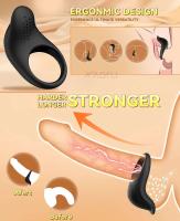 Leten para hombres Control de aplicación anillo vibratorio retardante de eyaculación masajeador de testículos masculino vibrador juguete sexual parejas productos para adultos - details 5