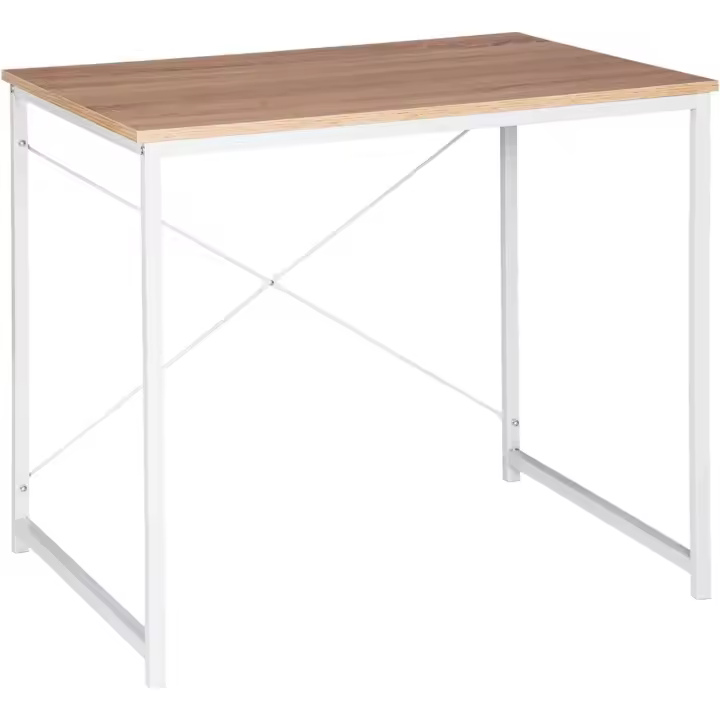 Mesa de estudio ecológica de madera Moderna, sólida, fácil de instalar, tamaño 100x50x75 cm - 1