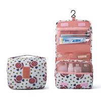 Organizador de baño impermeable con gancho para mujer, bolsa de almacenamiento portátil para maquillaje, cosméticos, viaje, lavado de inodoro - details 12