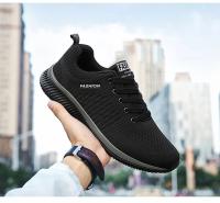 Zapatos de punto para correr para hombre, zapatillas de deporte informales a la moda para hombre, zapatillas deportivas transpirables atléticas para gimnasio, zapatillas ligeras para correr - details 6