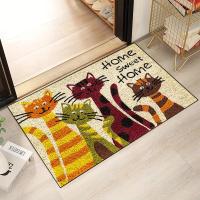 1 Alfombra Para Puerta Con Diseño De Gato Dulce Y Hogar, Resistente A La Suciedad, Alfombra Decorativa Para Entrada - details 4