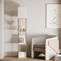 Lámpara de Pie, Temperatura de 3 Colores, Lámpara con Estantes con Bombilla LED, Lámpara de Salón, Dormitorio, Estudio y Oficina, Negro,Decoración Hogar Vintage - details 4