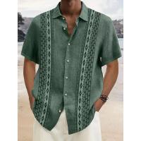 Camisa de verano de moda diaria para hombre, camisa informal de manga corta para hombre con estampado de rayas, camiseta de manga corta para hombre - details 1