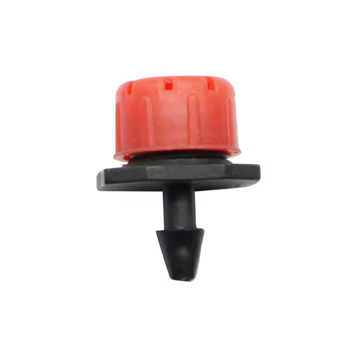 Gotero ajustable de 50 piezas para riego por microgoteo, emisor antiobstrucción, suministros de jardín para manguera de 1/4 pulgadas, Color Rojo - 1