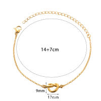 Elegante pulsera de cadena de plata con colgante de flor de cristal, regalos para mujer - details 2