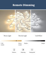 Luz de Techo Moderna de Estrella LEFAN 100CM Diseño LED Decorativo para Sala de Estar, Dormitorio, Iluminación del Hogar - details 1
