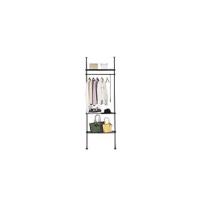 Perchero de Ropa Telescópico con 5 barras y 2 cestas Altura Ajustable 200-270 cm KLS04-BR ES - details 18