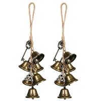 Campana de viento de bruja para colgar en la puerta, campanilla de brujería, campanas de Brujas, campanas de templo, viento Retro, 2 piezas - details 0