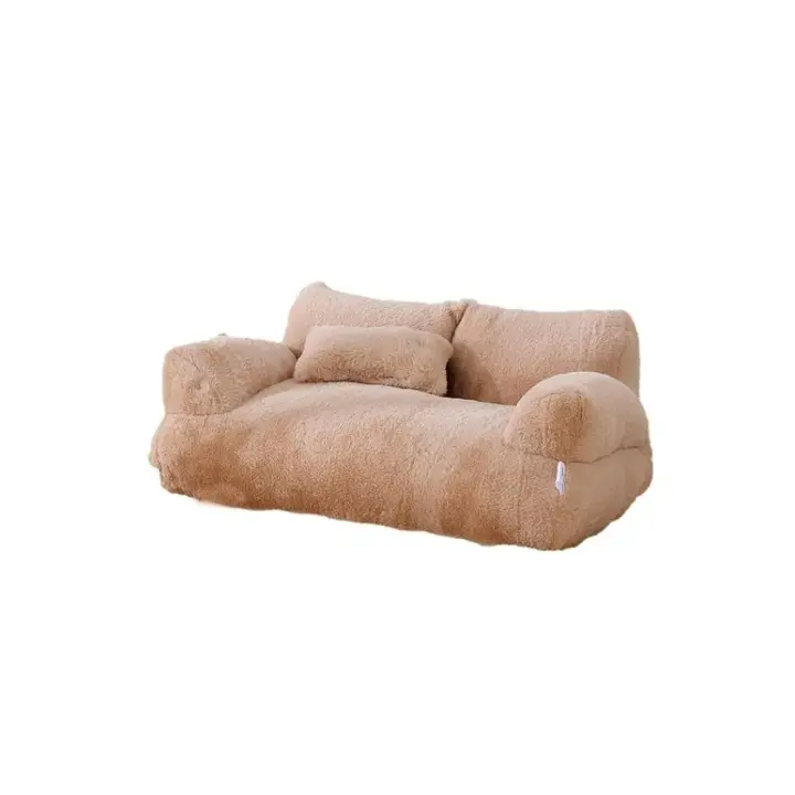 Cama suave y cálida para gato, sofá para perro, estera cómoda, lavable, casa para dormir para gatito y cachorro, nido de felpa antideslizante para invierno - 1