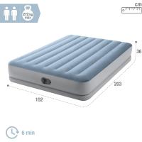 Colchón Hinchable Doble, con Bomba IEléctrica USB Integrada, se Infla en Aproximadamente de 4 Minutos, Peso Máximo 272 kg, Material Flocado más PVC Laminado, 152 x 203 x 36 cm - details 3