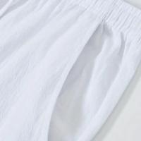 Pantalones De Lino Para Hombre Verano Transpirables Trousers De Lino Fitness Casual Color Sólido Jogging Callejero - details 8