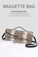 Bolso bandolera de un solo hombro de noche de moda de alta gama tejido a mano con patrón de serpiente para mujer - details 0