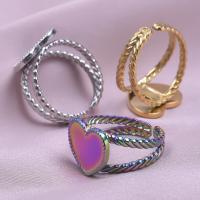 Joyería para dedos de niña, Anillos de corazón para mujer, accesorios, Anillo de acero inoxidable, suministros de amor, Anillos DIY, regalo del Día de San Valentín - details 3