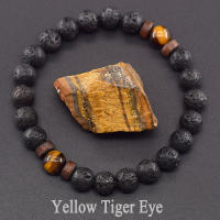 Pulsera de piedra de Lava para hombre, cuentas de piedra lunar de labradorita Natural, pulsera de Buda tibetano, pulsera difusora de aceite de Chakra, joyería para hombre - details 21