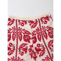 2025 primavera y verano nuevo estilo europeo y americano de las mujeres de la moda de la calle casual versátil pantalones cortos bordados de cintura alta 273 - details 3