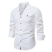 Camisa Social de Algodón AIOPESON para Hombres con Manga Larga de Alta Calidad en Color Sólido Estilo Casual para Primavera/Verano - details 1