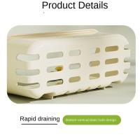 Estante de almacenamiento con ventosa de gran capacidad, estante de almacenamiento para baño montado en la pared, ahorro de espacio, soporte de carga fuerte con orificio de drenaje - details 5