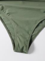 Conjunto de bikini push up para mujer, bañador de fruncido, traje de baño de cintura alta, atar en la espalda - details 5